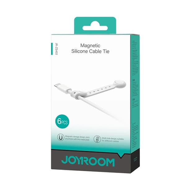 [6-Pack] Joyroom Silikon Buntband med Magnet - Vit