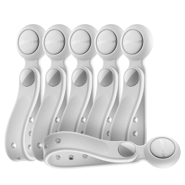 [6-Pack] Joyroom Silikon Buntband med Magnet - Vit
