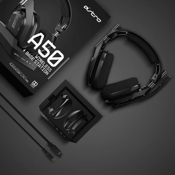 ASTRO A50 Trådlöst Gamingheadset och Laddningsstation 4:e Gen PS5 PS4, PC Svart