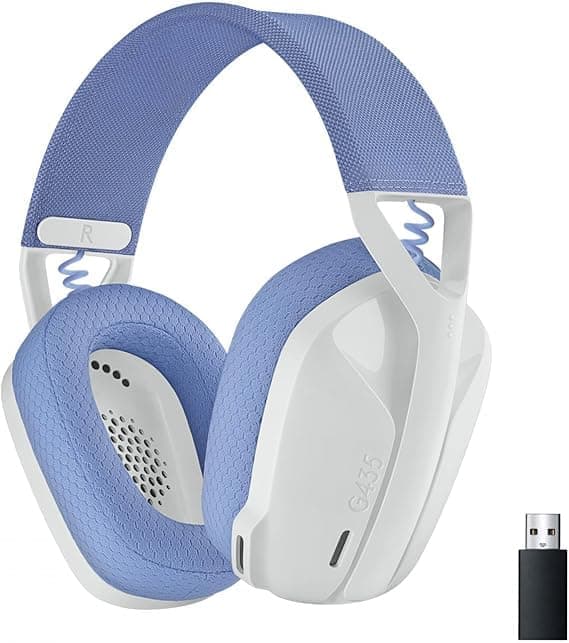 Logitech - G435 Lightspeed trådløst gamingheadset - hvid