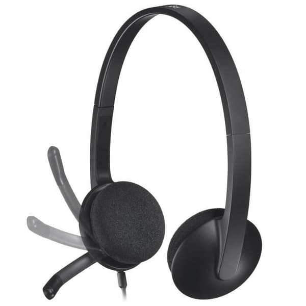 Logitech H340 PC Headset - Stereokuulokkeet - Langallinen USB ja pyörivä melunvaimennusmikrofoni