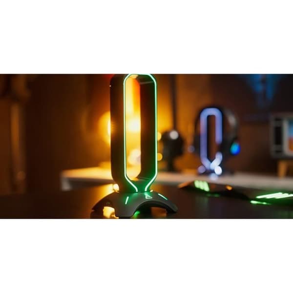 Stativ för gamingheadset - The G-Lab - K-STAND RADON - RGB - USB - Svart