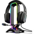 Miniatyrbild 1 av 3: Stativ för gamingheadset - The G-Lab - K-STAND RADON - RGB - USB - Svart