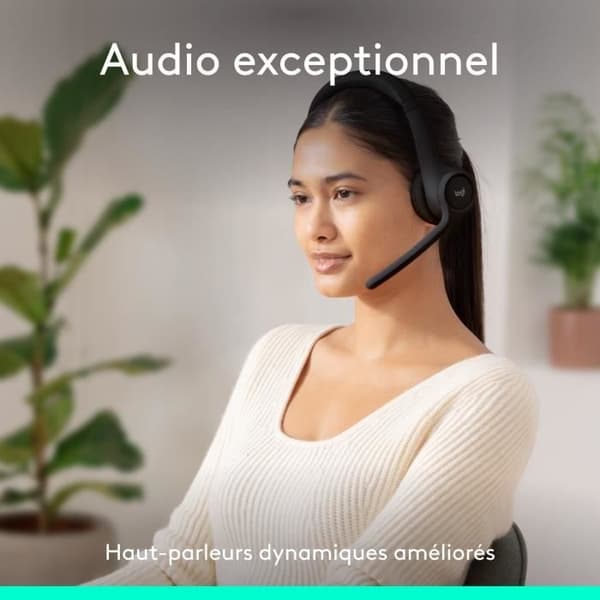 Headset - Trådløst - Logitech - Zone 300 - Sort