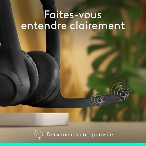 Headset - Trådløst - Logitech - Zone 300 - Sort