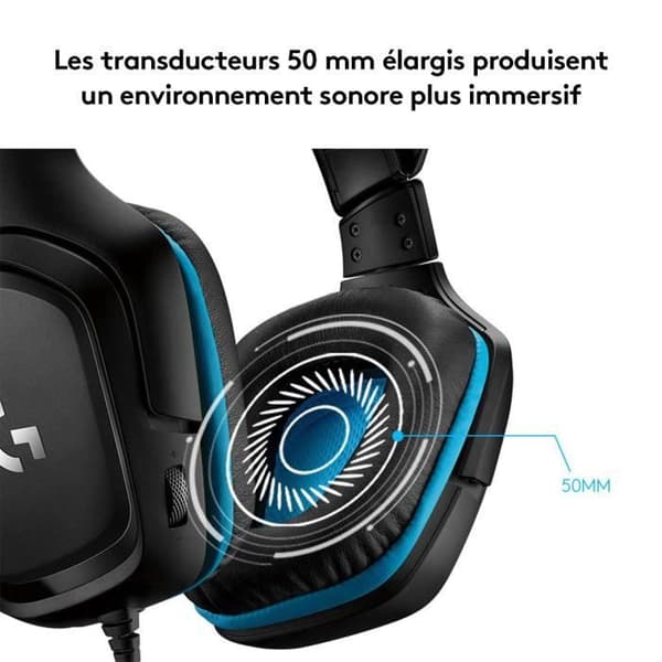 LOGITECH G432 Kablet Gaming Headset med 7.1 Surround Sound