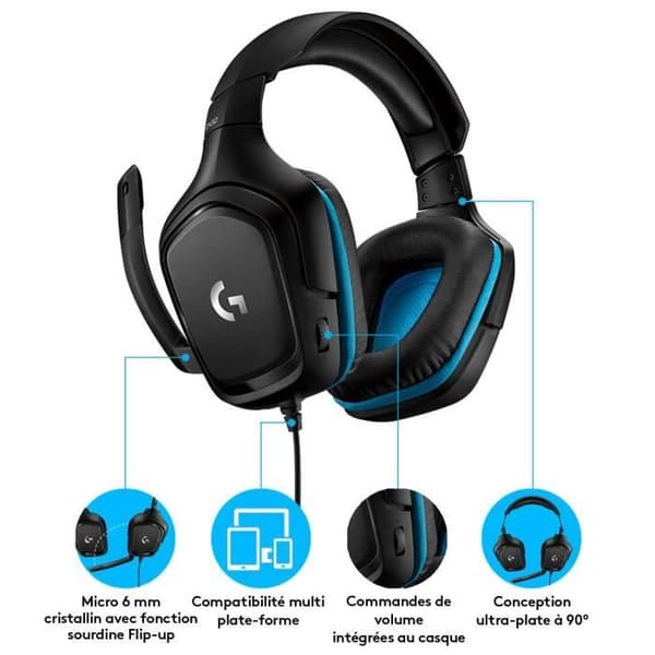 LOGITECH G432 Kablet Gaming Headset med 7.1 Surround Sound