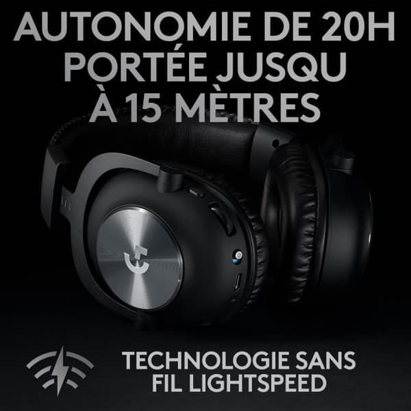 LOGITECH G - Trådløst Gaming Headset - PRO X 2.4 Ghz - Sort - 981-000907
