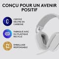 Miniatyrbillede 5 af 6: Logitech Zone Vibe 100 PC Headset Letvægts Trådløst Headset med Støjreducerende Mikrofon - Hvid