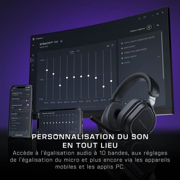 Trådløst multiplatforms gamingheadset - TURTLE BEACH - Stealth 700PC (Gen3) - Sort