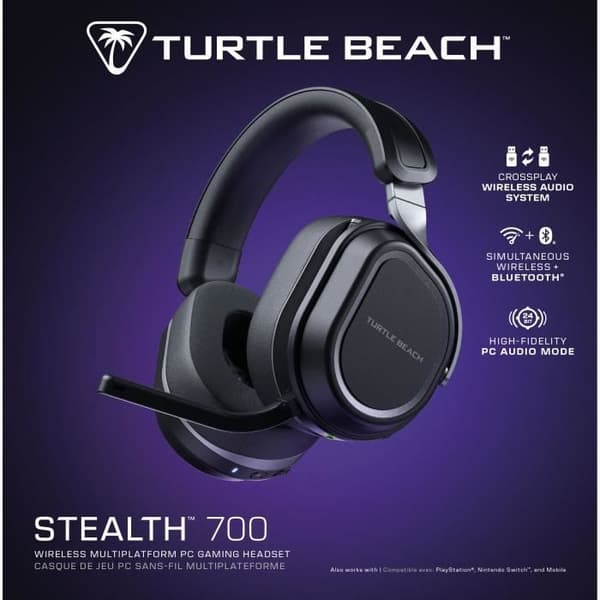 Trådløst multiplatforms gamingheadset - TURTLE BEACH - Stealth 700PC (Gen3) - Sort