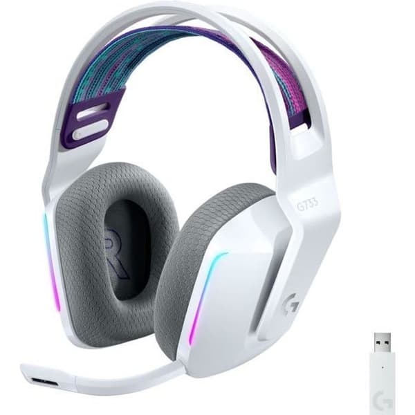Gaming Headset - Trådløst - LOGITECH G - G733 LIGHTSPEED - Hvid
