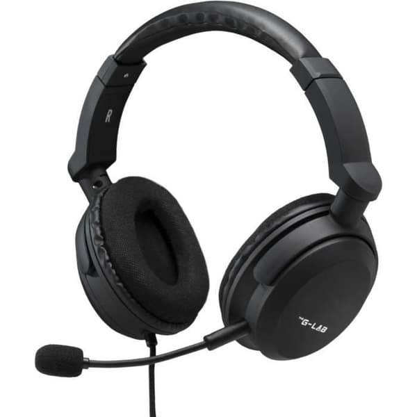 Trådbundet Gaming Headset - The G-Lab - KORP CARBON - Avtagbar Mikrofon - PC/Playstation/Xbox - Svart