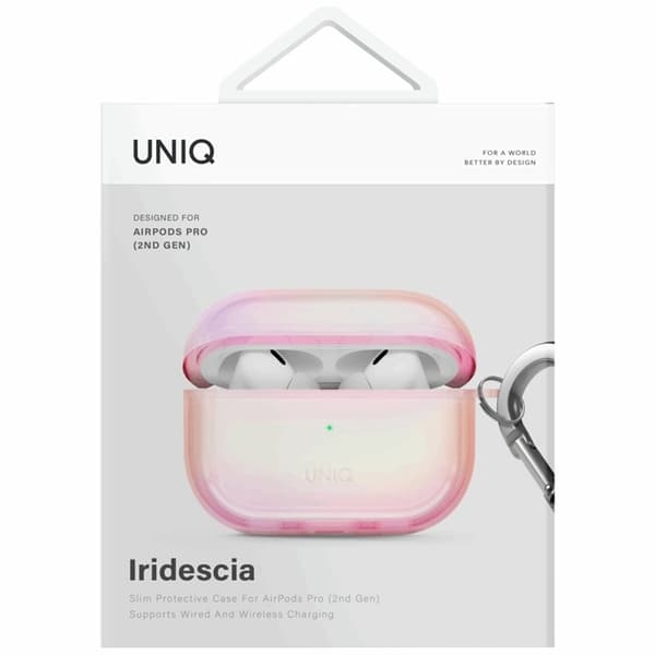 UNIQ AirPods Pro 2 Skal Iridescia Hang - Rosa Prism
