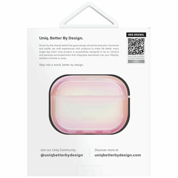 UNIQ AirPods Pro 2 Skal Iridescia Hang - Rosa Prism