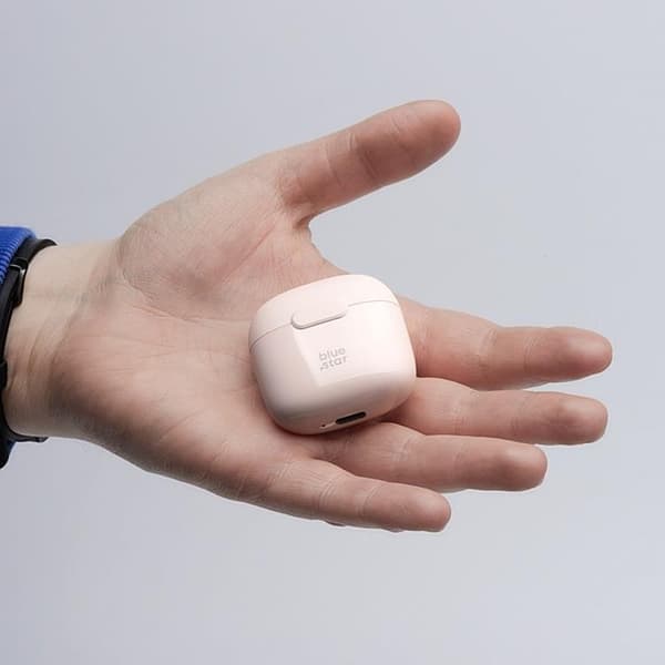 Blue Star Trådlösa In-Ear Hörlurar Bluetooth TWS FI7 - Rosa