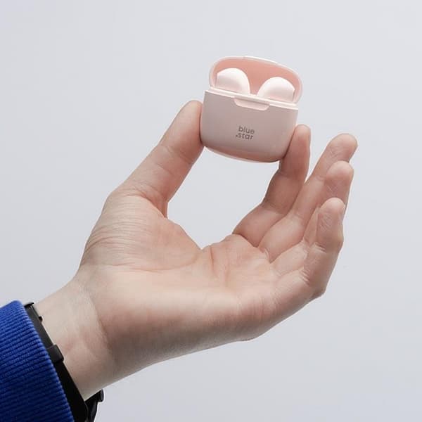 Blue Star Trådlösa In-Ear Hörlurar Bluetooth TWS FI7 - Rosa