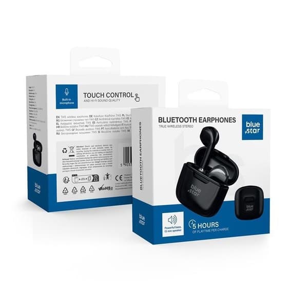 Blue Star Trådlösa In-Ear Hörlurar Bluetooth TWS FI7 - Svart