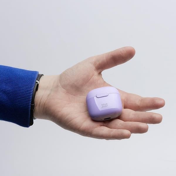 Blue Star Trådlösa In-Ear Hörlurar Bluetooth TWS FI7 - Lila