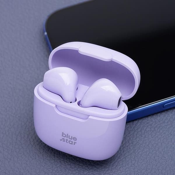 Blue Star Trådlösa In-Ear Hörlurar Bluetooth TWS FI7 - Lila