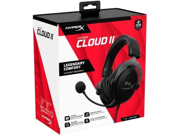 HyperX Cloud II gunmetal – Trådbundet Gamingheadset med 7.1 Surround