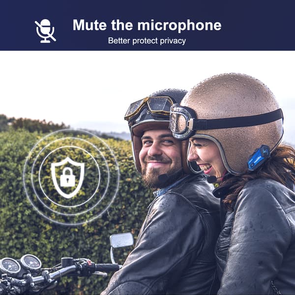 Motorcykelhjelm Headset, Trådløs Bluetooth Intercom, Musik Deling