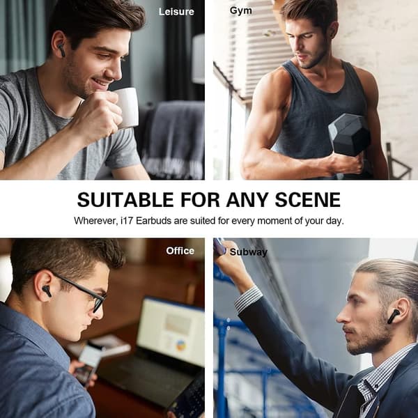 Bluetooth-headset med ultralång standbytid, brusreducering, samtal, musik, uthållighet i örat, Bluetooth 5.3