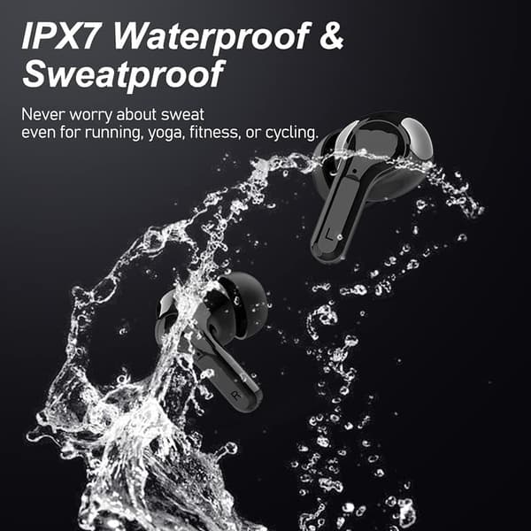 Bluetooth-headset med ultralång standbytid, brusreducering, samtal, musik, uthållighet i örat, Bluetooth 5.3