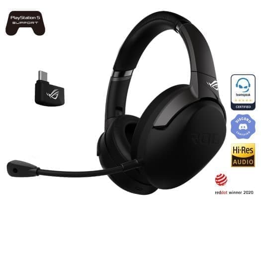 ASUS ROG Strix Go 2.4 – Trådlöst Gamingheadset – USB-C, 3.5mm & AI-Brusreducering – PC/Switch/Mobil