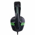 Miniatyrbild 5 av 6: Gamer PC-headset med mikrofon och stereoljud - svart/grönt -