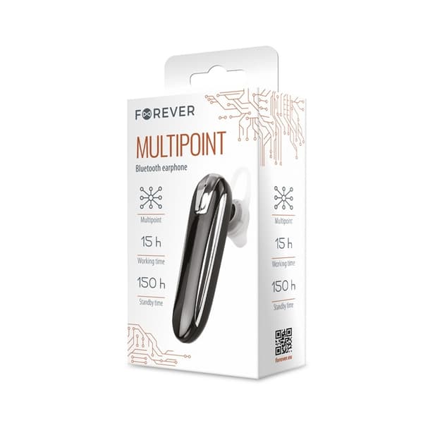 Forever FBE-01 Multipoint Trådlös Bluetooth-hörlurar - Svart