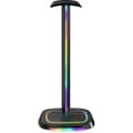 Miniatyrbillede 2 af 5: Stativ för gamingheadset - The G-Lab - K-STAND-NEON RGB - USB/USB-C HUB - Kabelansluten - RGB-belysning - Svart
