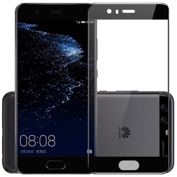 Huawei P10 (2-PACK) HuTech Fullfit-Skärmskydd av Carbonfiber Guld Guld