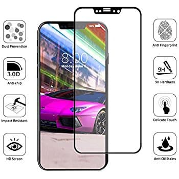 Skärmskydd för iPhone X (MyGuard) 3D/HD-Clear (3-PACK)