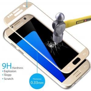 Samsung S7 - (2-PACK) HD-Clear Skärmskydd med Ram (Full-Fit) Svart Svart