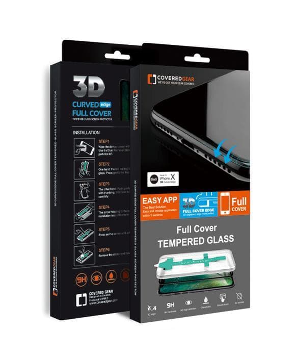 CoveredGear Easy App Härdat Glas Skärmskydd till iPhone 8 Plus / 7 Plus - Vit