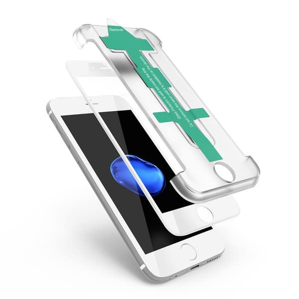 CoveredGear Easy App Härdat Glas Skärmskydd till iPhone 8 Plus / 7 Plus - Vit