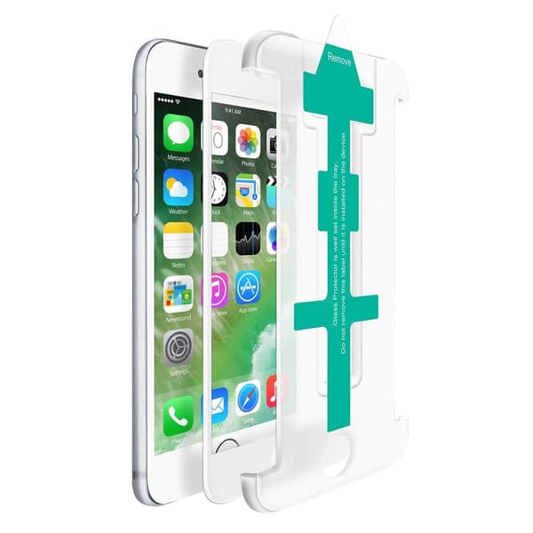 CoveredGear Easy App Härdat Glas Skärmskydd till iPhone 8 Plus / 7 Plus - Vit
