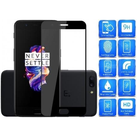 2-PACK OnePlus 5 Tempered Glass 0,26mm 2,5D 9H Fullframe