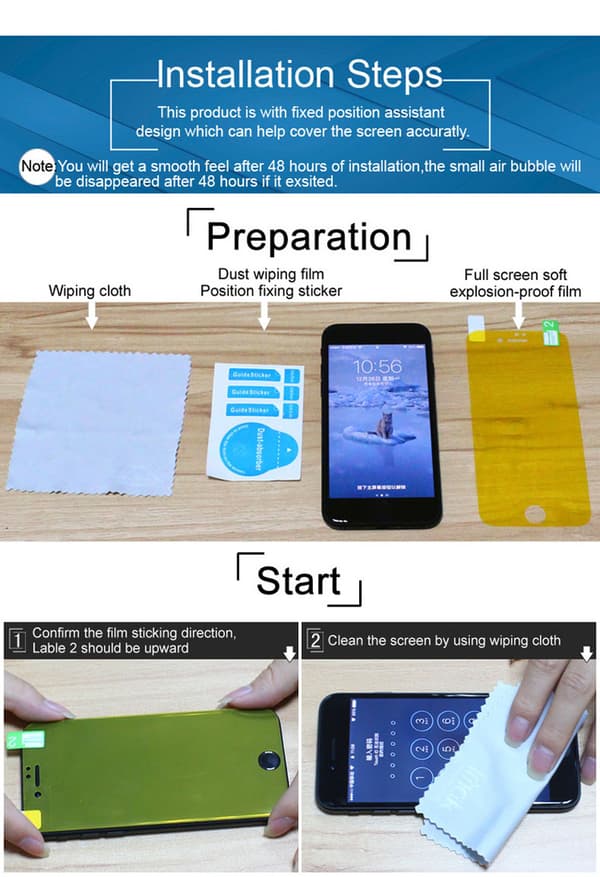 IMAK 2Pcs Full Coverage Screen Protector Film for iPhone X