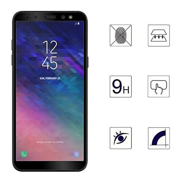 2,5D-Skärmskydd av ProGuard - Samsung Galaxy A6 Vit Vit