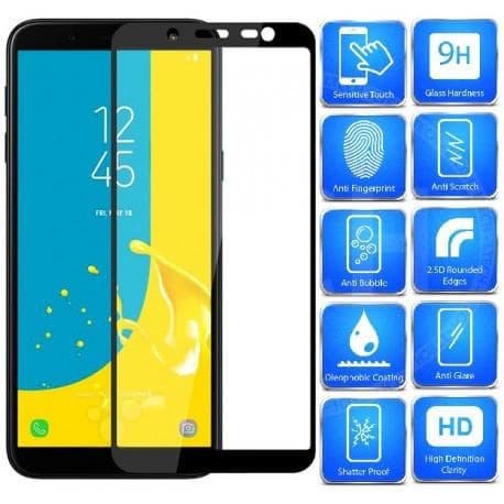 2-PACK Samsung J6 2018 hærdet glas 0,26 mm 2,5D 9H fuld ramme