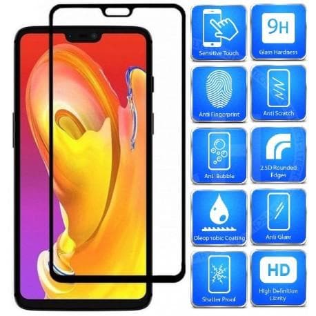 OnePlus 6 Tempered Glass 0,26mm 2,5D 9H Fullframe