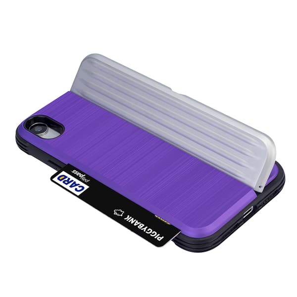EXXO-Skyddsskal med plats för kort för iPhone XS Max