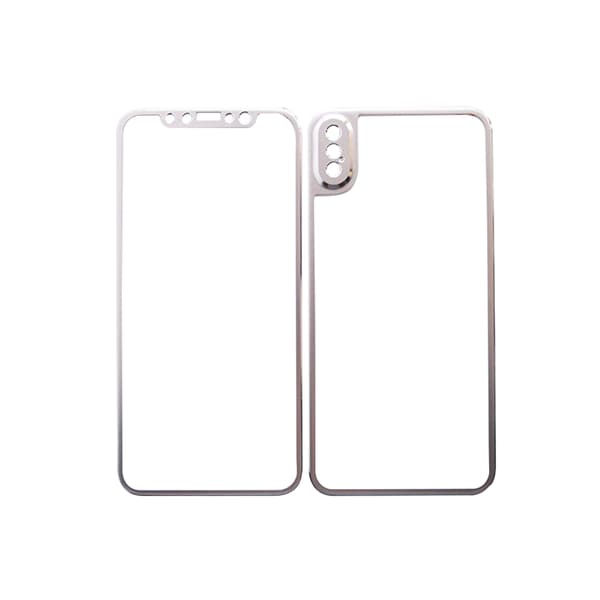 Dubbelsidigt Skärmskydd från HuTech (Aluminium) för iPhone X/XS