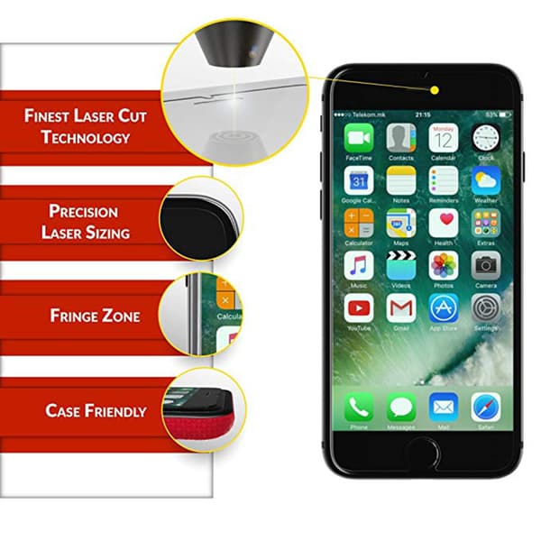 5-PACK iPhone 6/6S Skärmskydd Screen-Fit HD-Clear D:fence