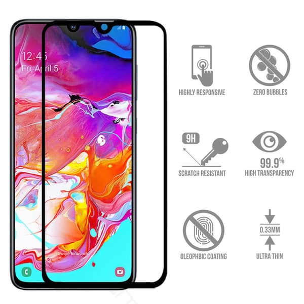 Skärmskydd 2.5D 2-PACK med Ram HD-Clear för Samsung A40