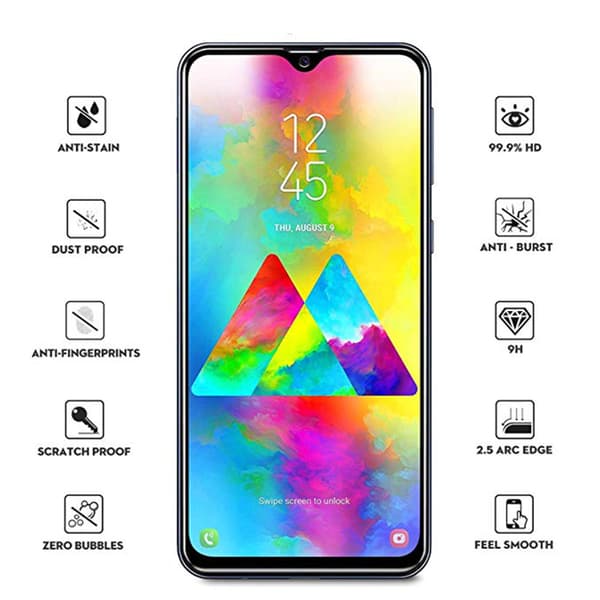 Skärmskydd 2.5D med Ram HD-Clear för Samsung A20e
