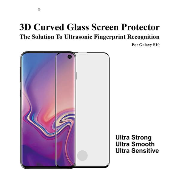 INF Skjermbeskytter Samsung Galaxy S10 i gjennomsiktig herdet glass