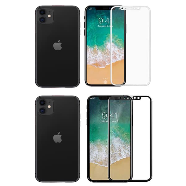 iPhone 11 Sk�rmskydd 4-PACK Carbon 9H Screen-Fit 3D/HD